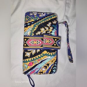 Vera Bradley Iconic RFID Combo Wristlet Wallet Romantic Paisley